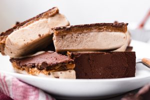 Healthy Caramel Ice Cream Bars (Vegan, No-Churn)