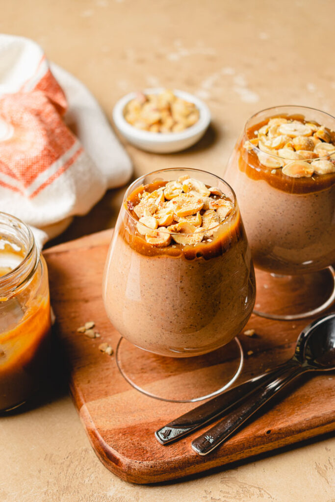 Snickers Chia Pudding - Ellie Likes Cooking