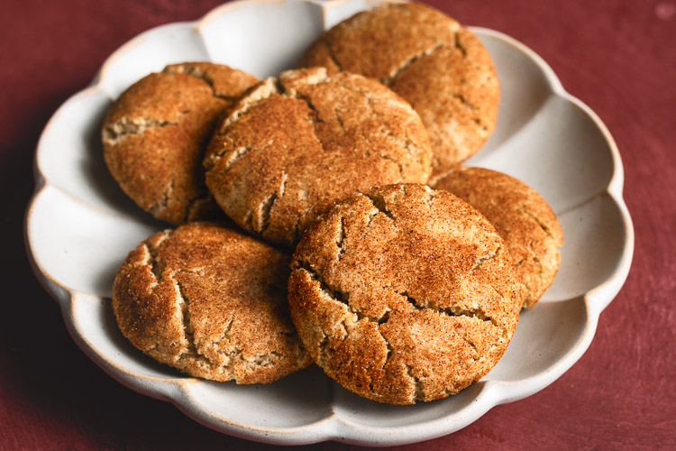 Vegan Cashew Butter Snickerdoodles (Gluten-Free)