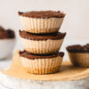 stack of frozen snickers mousse cups