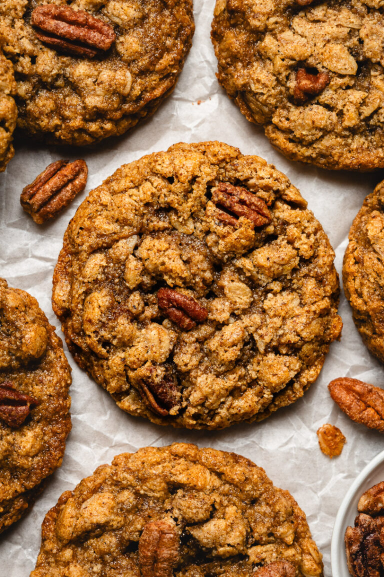 Maple Pecan Oatmeal Cookies (Vegan, Gluten-Free)